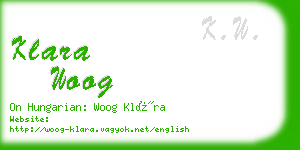 klara woog business card